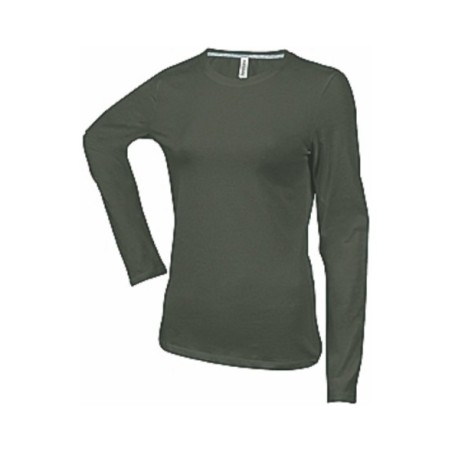 CAMISETA MUJER MANGA LARGA AJUSTADA