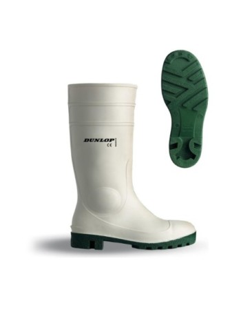 BOTA DE AGUA SEGURIDAD BLANCA DUNLOP