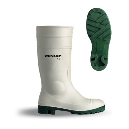 BOTA DE AGUA SEGURIDAD BLANCA DUNLOP
