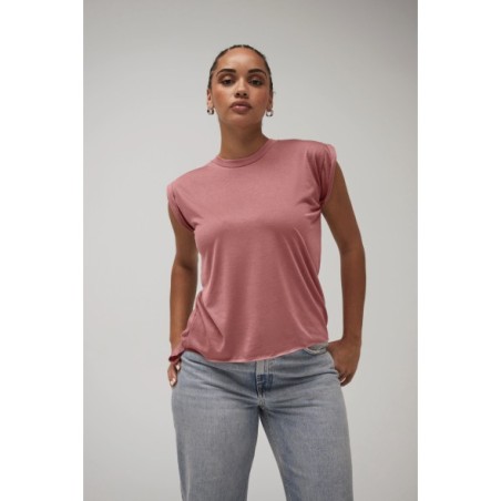 Camiseta Flowy manga vuelta mujer