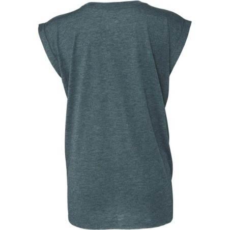 Camiseta Flowy manga vuelta mujer