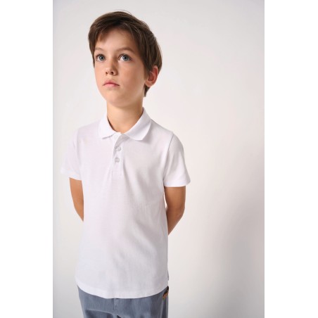 Kids\\\' pique polo shirt