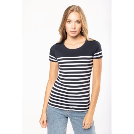 Camiseta marinera algodón orgánico mujer