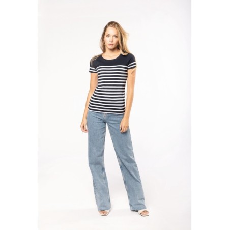 Camiseta marinera algodón orgánico mujer