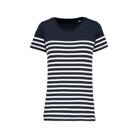 Camiseta marinera algodón orgánico mujer
