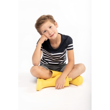 Camiseta marinera cuello redondo algodón orgánico niños