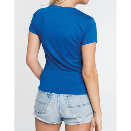 Camiseta con cuello redondo manga corta mujer