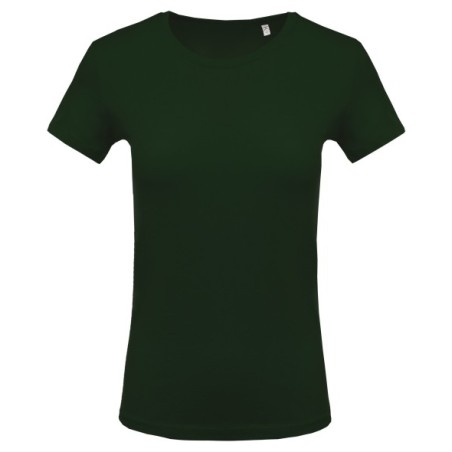 Camiseta con cuello redondo manga corta mujer
