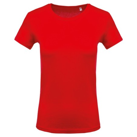 Camiseta con cuello redondo manga corta mujer