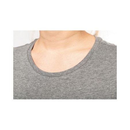 Camiseta de algodón orgánico cuello redondo de mujer