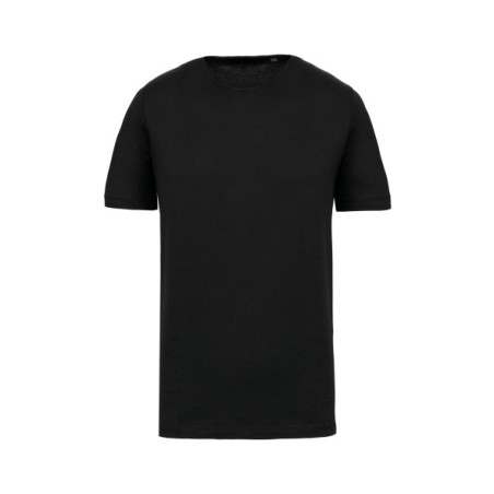 Camiseta orgánica con cuello sin costuras y manga corta hombre