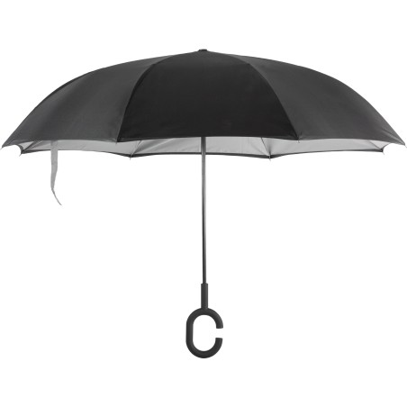Hands-free reverse open umbrella