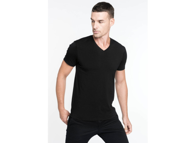 CAMISETA DE TRABAJO MANGA CORTA CUELLO PICO