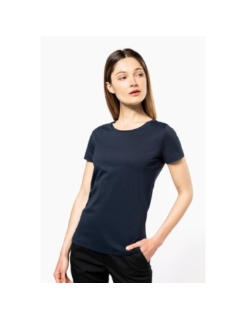 Camiseta Supima® cuello redondo maga corta mujer