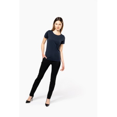Camiseta Supima® cuello redondo maga corta mujer