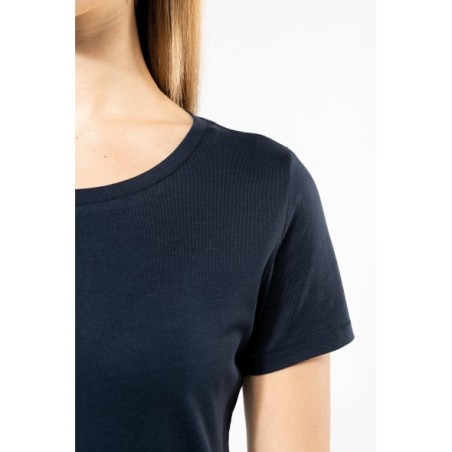 Camiseta Supima® cuello redondo maga corta mujer