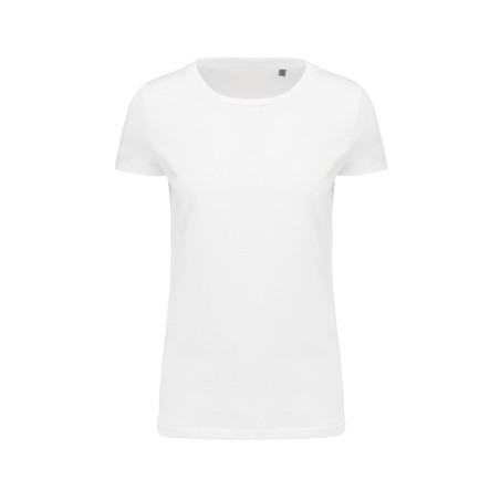 Camiseta Supima® cuello redondo maga corta mujer