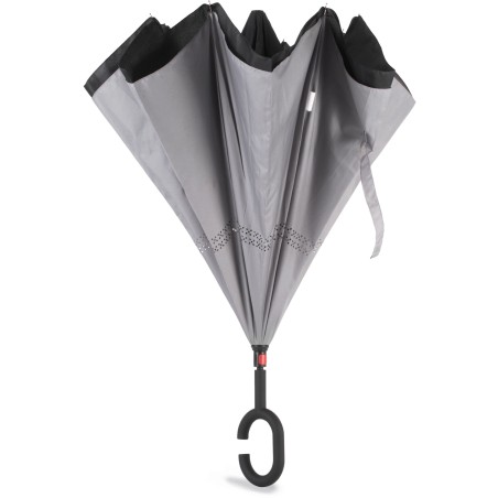 Hands-free reverse open umbrella
