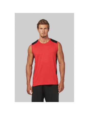 Camiseta de tirantes deportiva bicolor