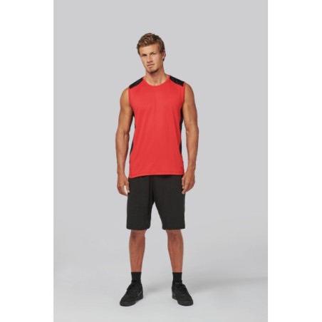 Camiseta de tirantes deportiva bicolor