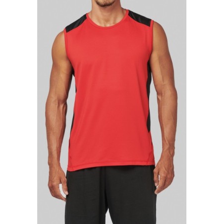 Camiseta de tirantes deportiva bicolor