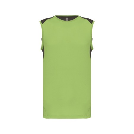 Camiseta de tirantes deportiva bicolor