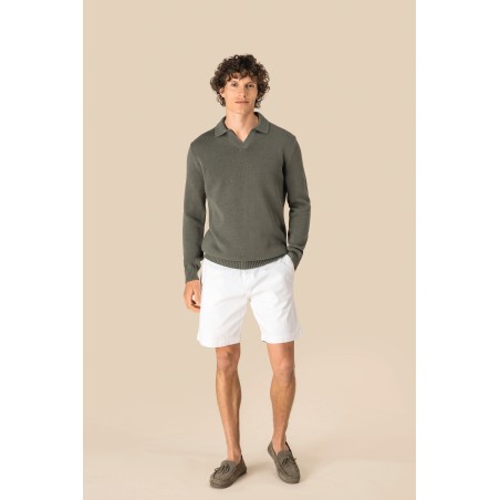 Men\\\'s jumper with polo collar
