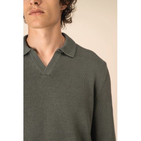 Men\\\'s jumper with polo collar