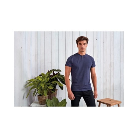 Camiseta ecorresponsable  \"Comis\" - cuello con botones hombre