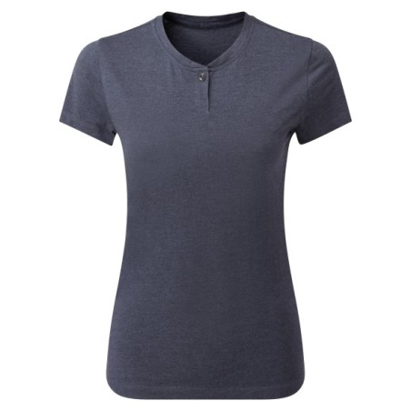 Camiseta ecorresponsable \"Comis\" - cuello con botones mujer