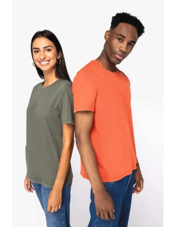 Eco-friendly unisex washed effect t-shirt