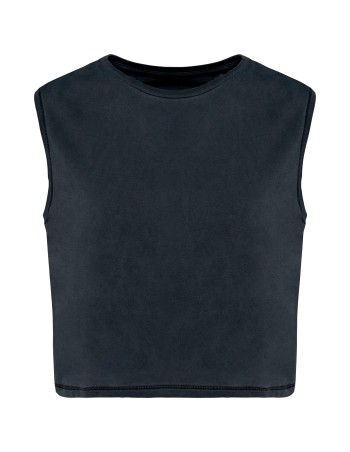 Eco-friendly ladies’ sleeveless crop t-shirt 2