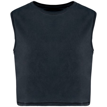 Camiseta crop ecorresponsable sin mangas mujer