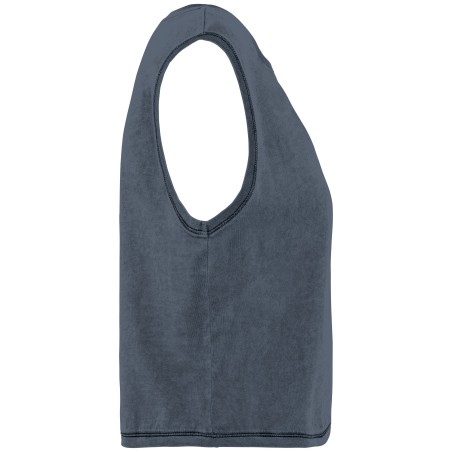 Camiseta crop ecorresponsable sin mangas mujer