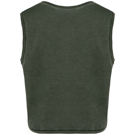 Camiseta crop ecorresponsable sin mangas mujer