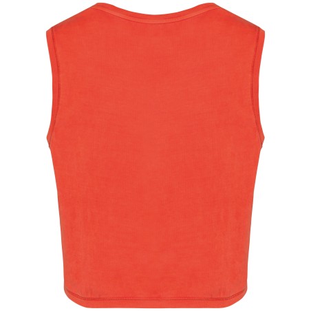 Camiseta crop ecorresponsable sin mangas mujer