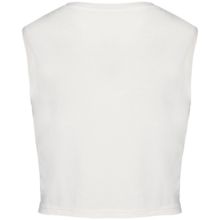 Camiseta crop ecorresponsable sin mangas mujer