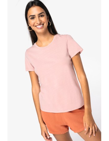 Eco-friendly ladies’ washed effect t-shirt
