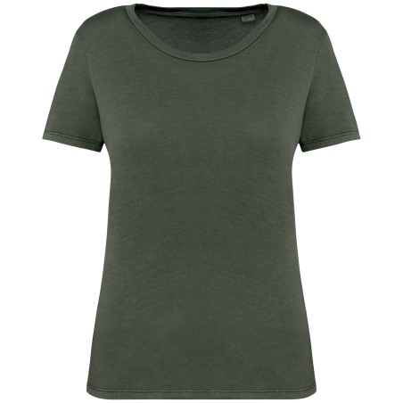 Camiseta ecorresponsable efecto lavado mujer