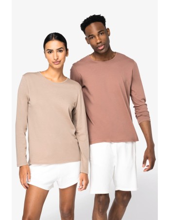 Eco-friendly unisex washed effect long sleeve t-shirt