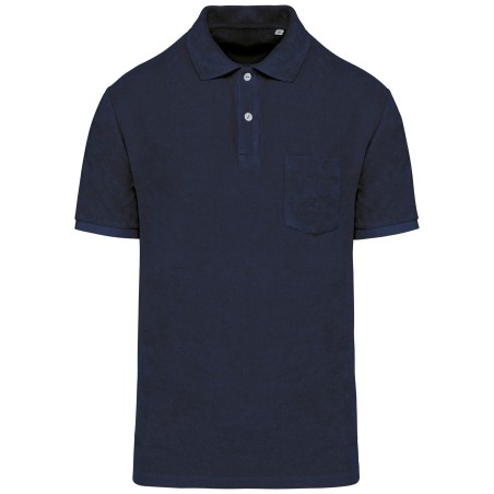 Eco-friendly men\\\'s Terry Towel polo shirt