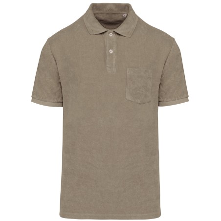 Eco-friendly men\\\'s Terry Towel polo shirt
