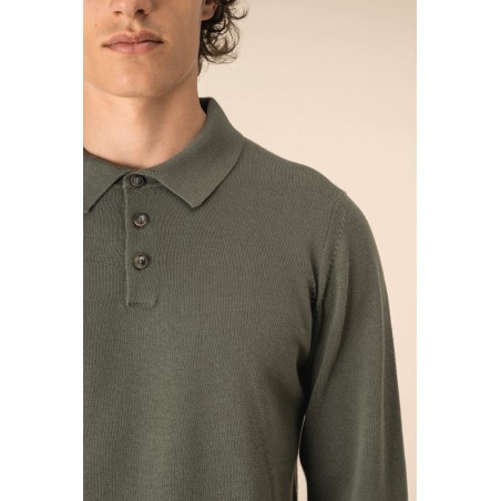 Polo ecorresponsable manga larga hombre