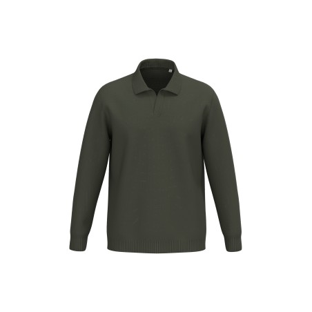 Men\\\'s jumper with polo collar