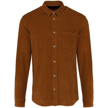 Men\\\'s long-sleeved corduroy shirt
