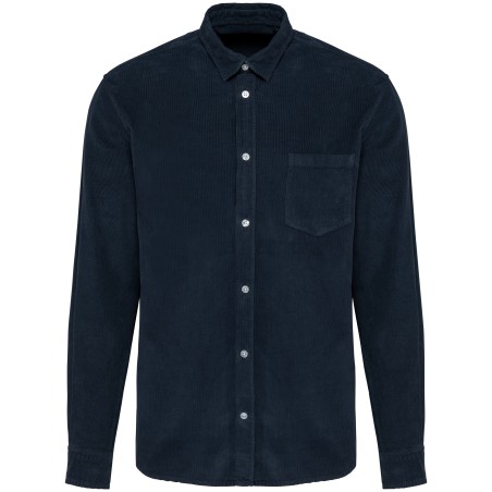 Men\\\'s long-sleeved corduroy shirt