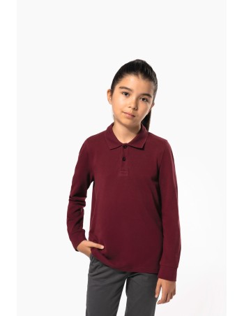 Kids\\\' long-sleeved polo shirt