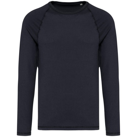 Eco-friendly men’s long sleeve raglan t-shirt