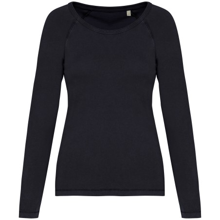 Camiseta ecorresponsable manga larga raglan mujer