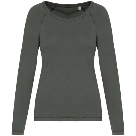 Camiseta ecorresponsable manga larga raglan mujer
